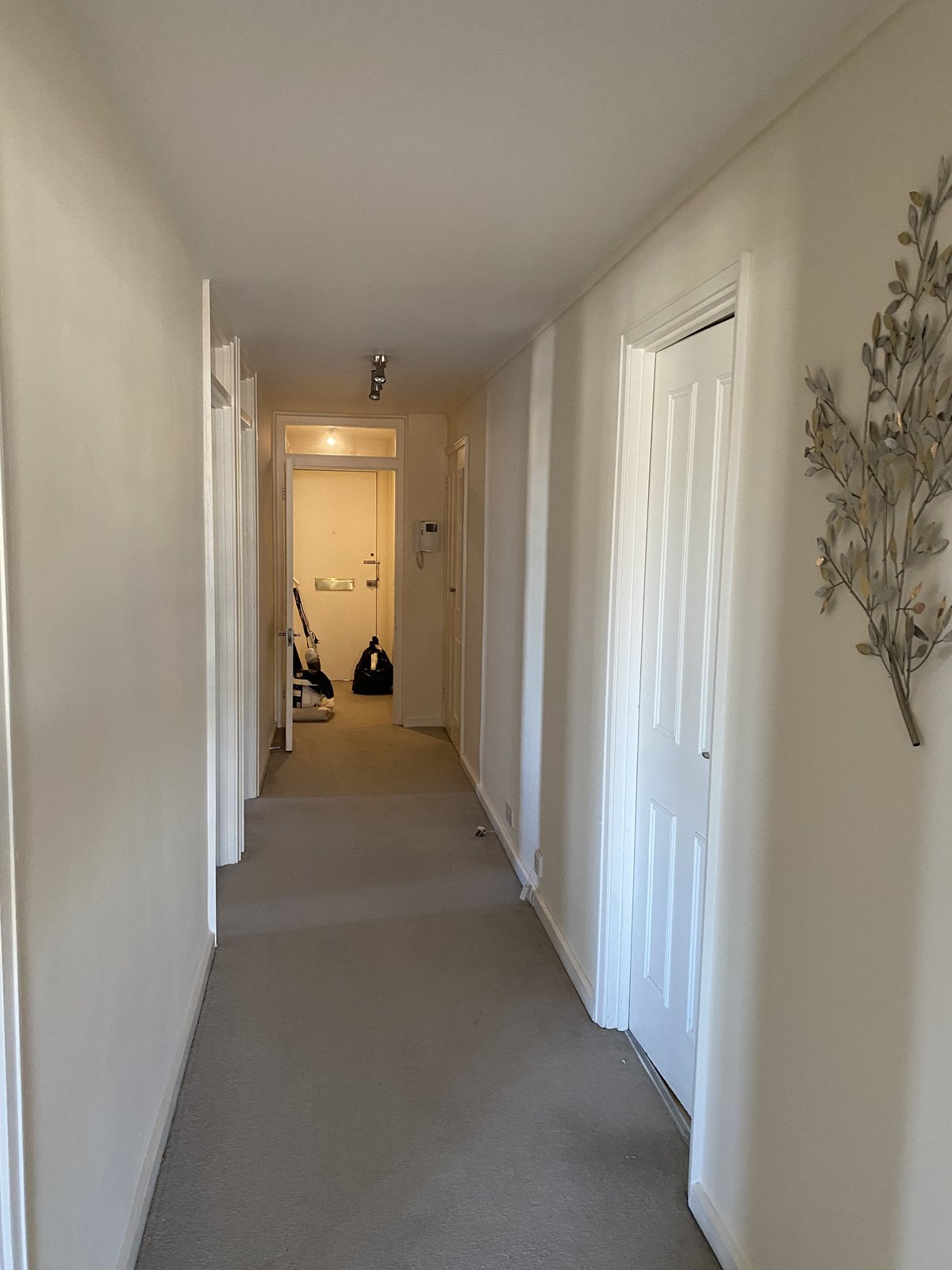 Decorated hallway in the Camden property