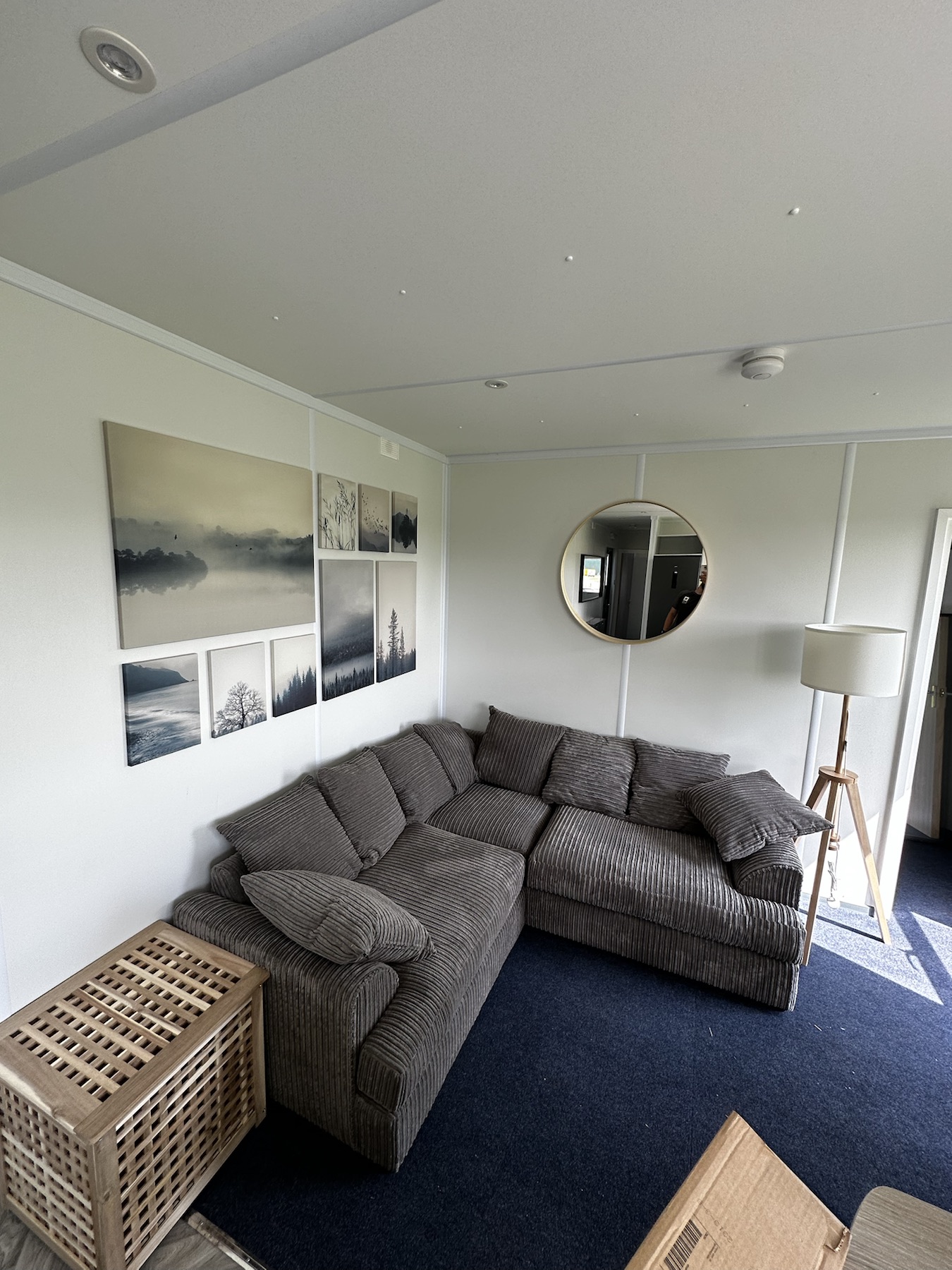 Completed furnished communal lounge in site accommodation near Ely