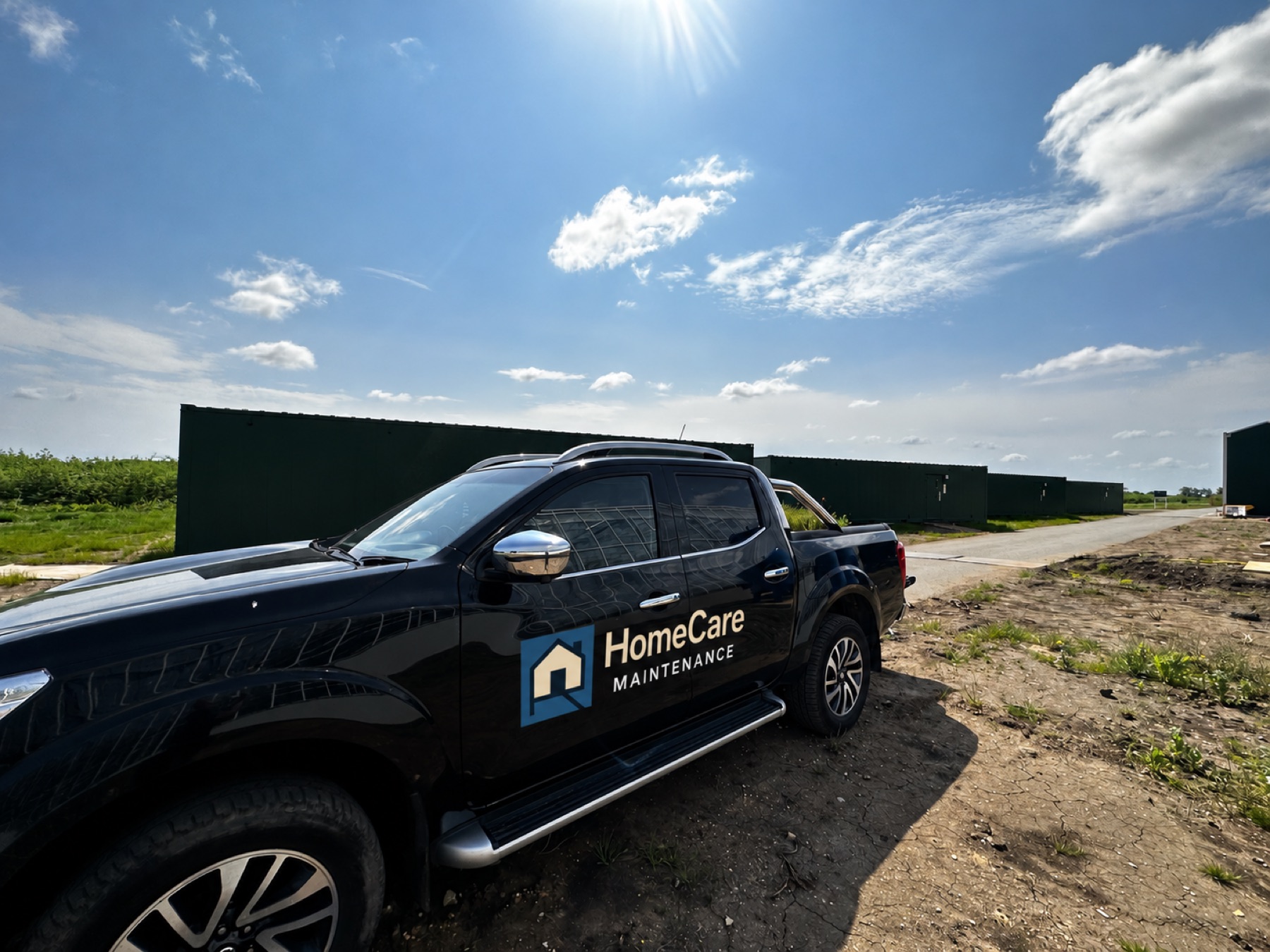 HomeCare branded truck attending the commercial site near Ely