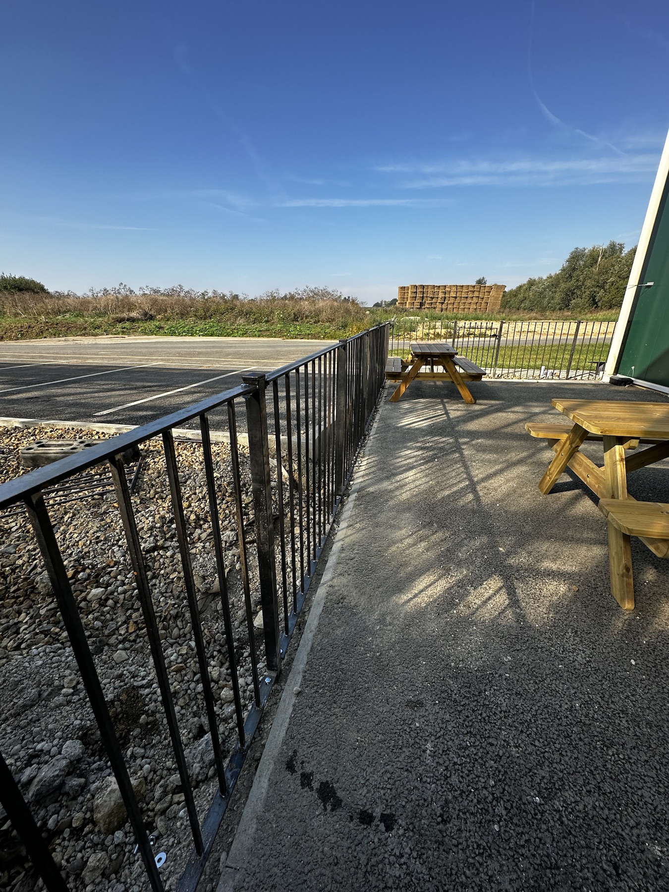 Completed iron fencing around another site smoking area