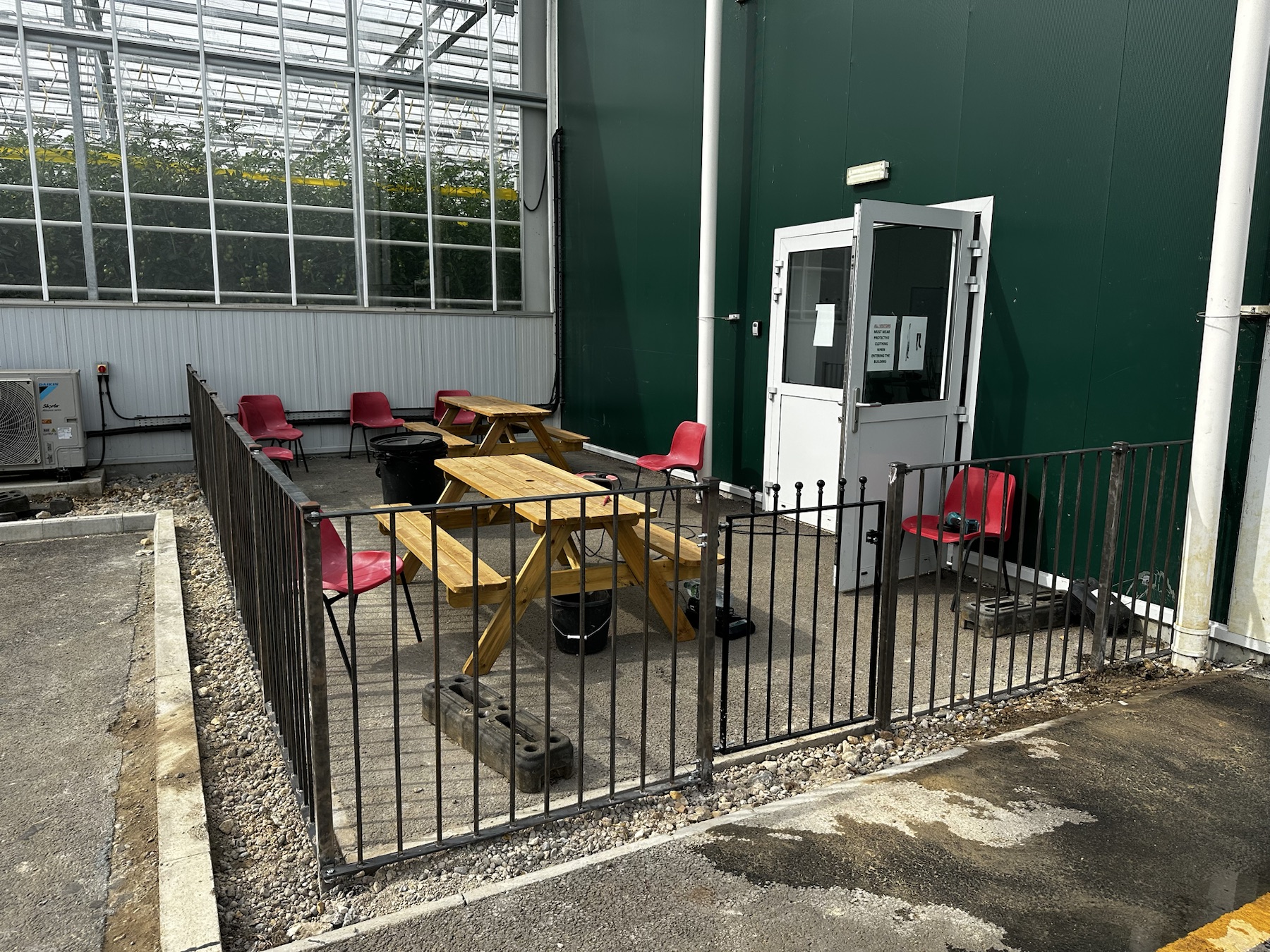Completed iron access gate and railings in Ely