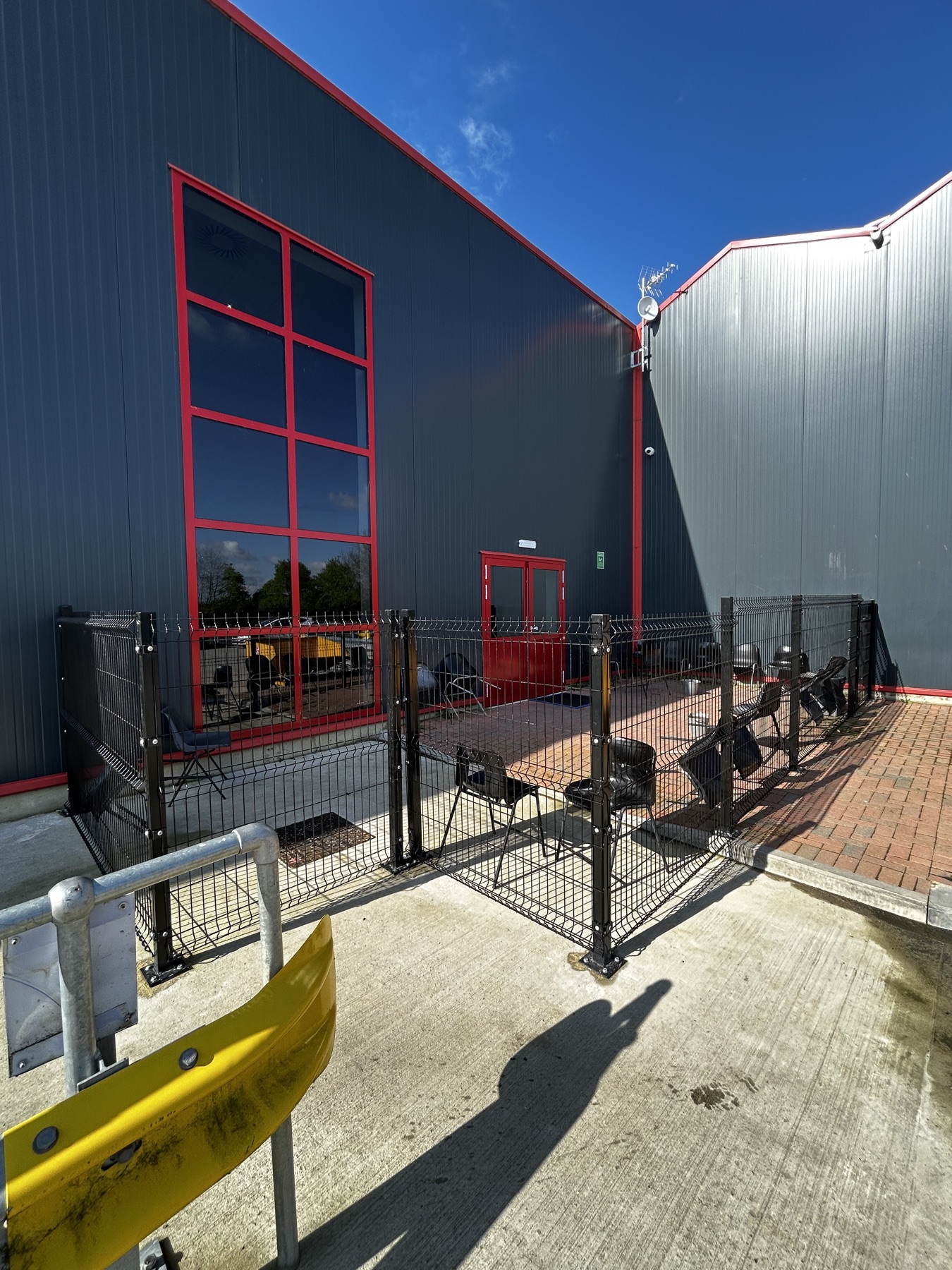 Secure designated smoking area for The Greenhouse Growers in Norwich
