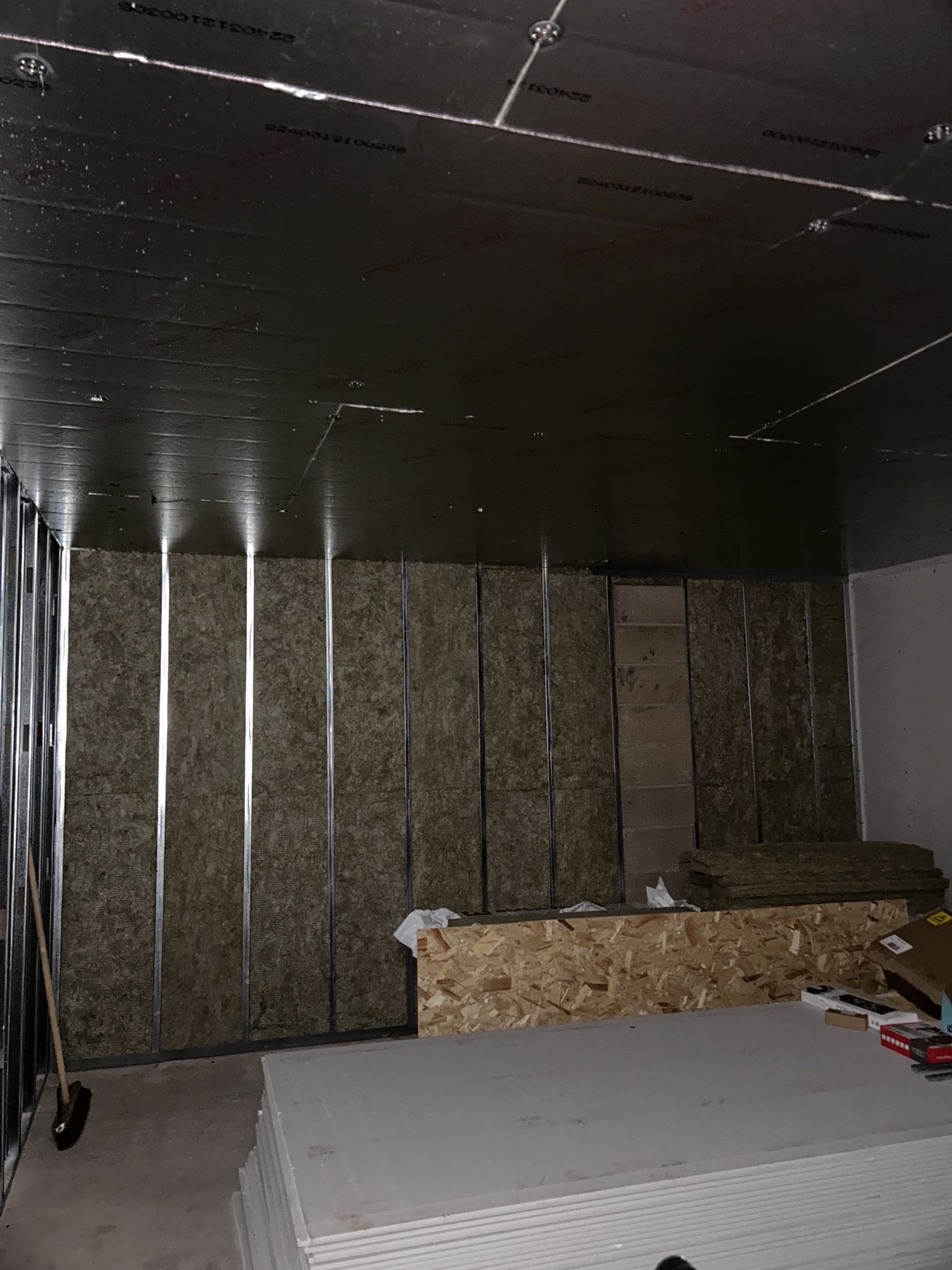 Insulation and metal framing during the Swaffham garage conversion