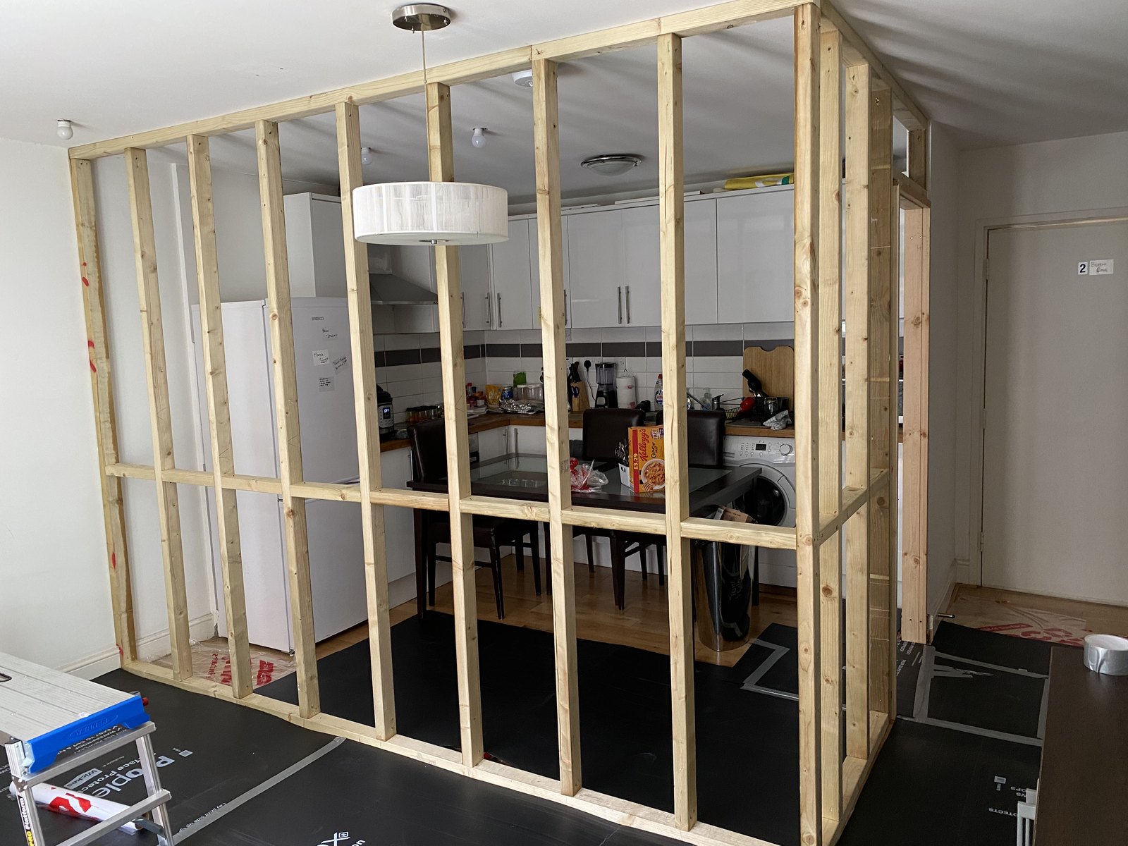 Full CLS timber frame for the fire-safety partition