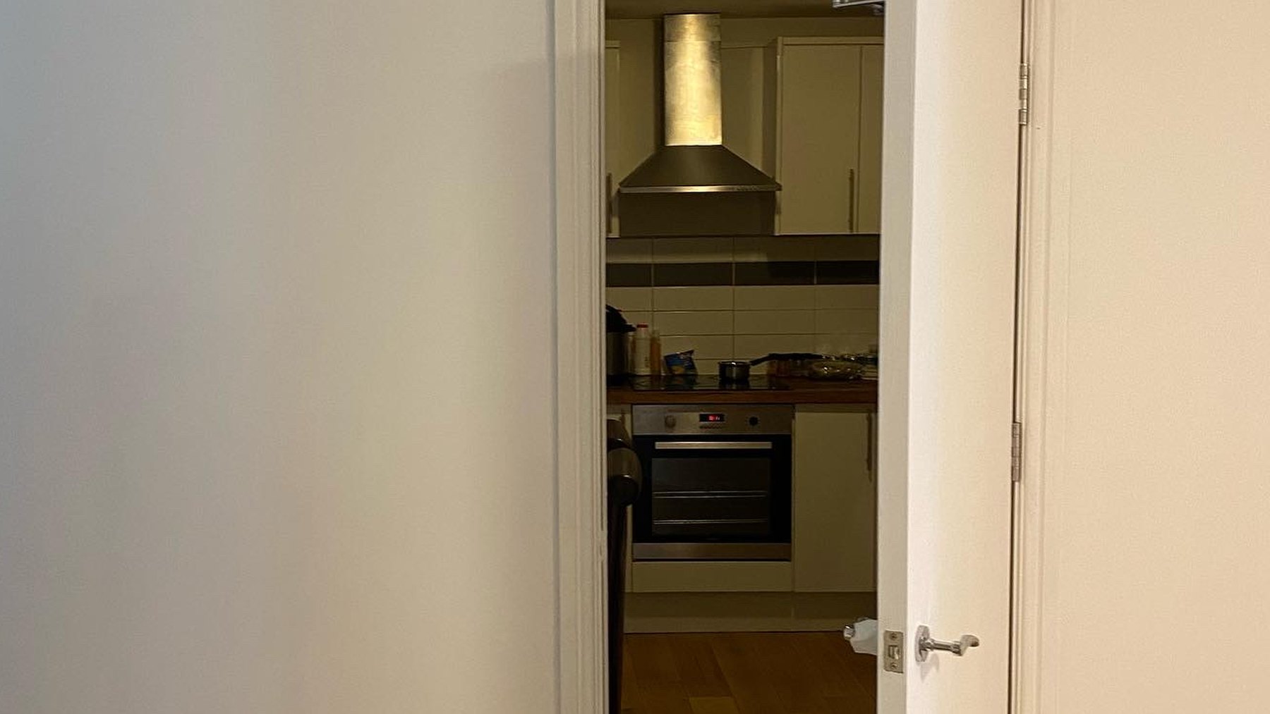 Finished fire-safety partition and FD30S door in Westminster